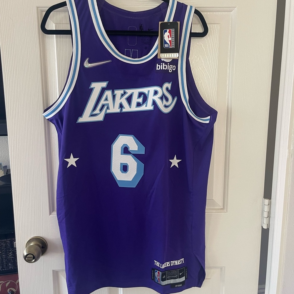 Authenic New purple LBJ jersey